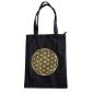 Borsa Nera in 100% cotone con cerniera e tasca interna - 06 - Fiore della Vita