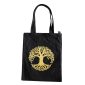 Borsa Nera in 100% cotone con cerniera e tasca interna - 07 - Albero della Vita