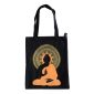 Borsa Nera in 100% cotone con cerniera e tasca interna - 09 - Budda Orange
