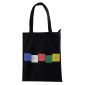 Borsa Nera in 100% cotone con cerniera e tasca interna - 12 - Bandierine Tibetane 1