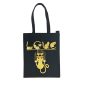 Borsa Nera in 100% cotone con cerniera e tasca interna - 20 - Gatti LOVE