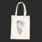 Borsa Bianca in 100% cotone con cerniera e tasca interna - 03 - Budda