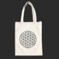 Borsa Bianca in 100% cotone con cerniera e tasca interna - 06 - Fiore della Vita