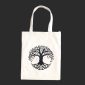 Borsa Bianca in 100% cotone con cerniera e tasca interna - 07 - Albero della Vita
