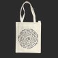 Borsa Bianca in 100% cotone con cerniera e tasca interna - 16 - Ohm e Mantra