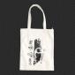 Borsa Bianca in 100% cotone con cerniera e tasca interna