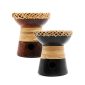Bruciatore "alto" con rattan in terracotta per resine in grani
