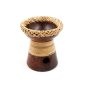 Bruciatore "alto" con rattan in terracotta per resine in grani - Marrone