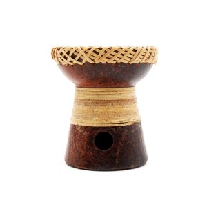 Bruciatore "alto" con rattan in terracotta per resine in grani - immagine 3