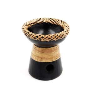 Bruciatore "alto" con rattan in terracotta per resine in grani - immagine 4