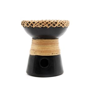Bruciatore "alto" con rattan in terracotta per resine in grani - immagine 5