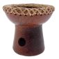 Bruciatore con rattan in terracotta per resine in grani - Marrone
