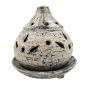 Bruciatore White Wash Stupa puntinato in terracotta per resine in grani