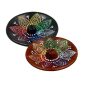 Bruciatore tondo "7 Chakra" in terracotta per incenso a bastoncino e carta aromatica