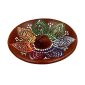 Bruciatore tondo "7 Chakra" in terracotta per incenso a bastoncino e carta aromatica - Marrone