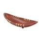 Bruciatore marrone a barca "grande" con rattan in terracotta per incenso a bastoncino