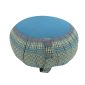 Cuscino Zafu Thai con maniglia - Azzurro-Grigio