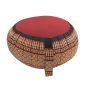 Cuscino Zafu Thai con maniglia - Bordeaux-Nero