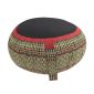 Cuscino Zafu Thai con maniglia - Nero-Rosso