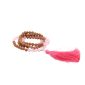Mala "MANTRAbeads" in Rudra e Quarzo rosa
