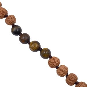 Mala "MANTRAbeads" in Rudra e Occhio di tigre - immagine 3