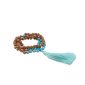 Mala "MANTRAbeads" in Rudra e Howlite turchese