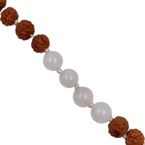 Mala "MANTRAbeads" in Rudra e Onice bianca - immagine 3