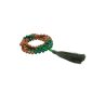 Mala "MANTRAbeads" in Rudra e polvere di Malachite
