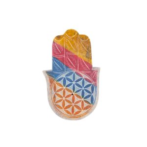 Set di 4 portaincensi quadrati in pietra saponaria (4 Soggetti diversi) - immagine 3