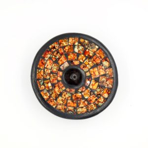 Bruciatore tondo mosaico in terracotta - immagine 3