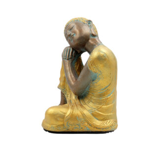 Statua Buddha relax in BaliStones* h.cm. 23x14x13 - immagine 4