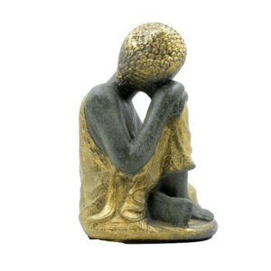 Statua Buddha relax in BaliStones* h.cm. 23x14x13 - immagine 8
