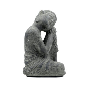 Statua Buddha relax in BaliStones* h.cm. 23x14x13 - immagine 13