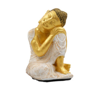 Statua Buddha relax in BaliStones* h.cm. 23x14x13 - immagine 15