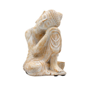 Statua Buddha relax in BaliStones* h.cm. 23x14x13 - immagine 16
