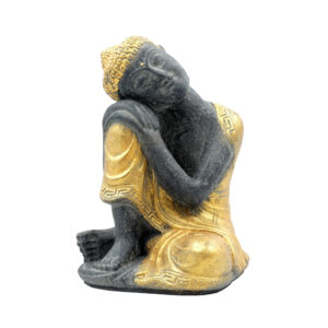 Statua Buddha relax in BaliStones* h.cm. 23x14x13 - immagine 24