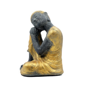 Statua Buddha relax in BaliStones* h.cm. 23x14x13 - immagine 26