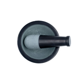 Mortaio e pestello per resine in pietra nera Ø11,5cm - immagine 3